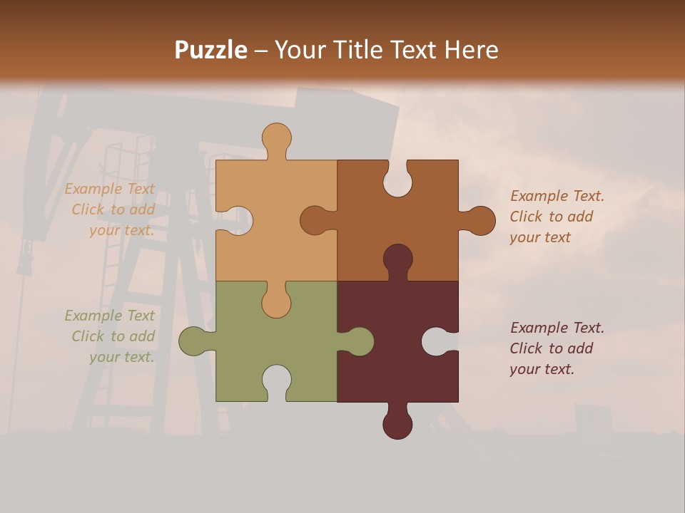 An Oil Pump In The Middle Of A Field PowerPoint Template