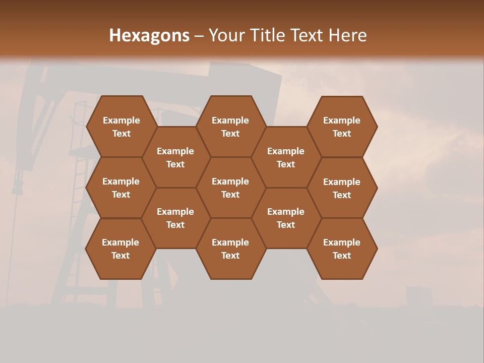 An Oil Pump In The Middle Of A Field PowerPoint Template