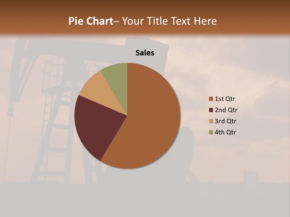 An Oil Pump In The Middle Of A Field PowerPoint Template
