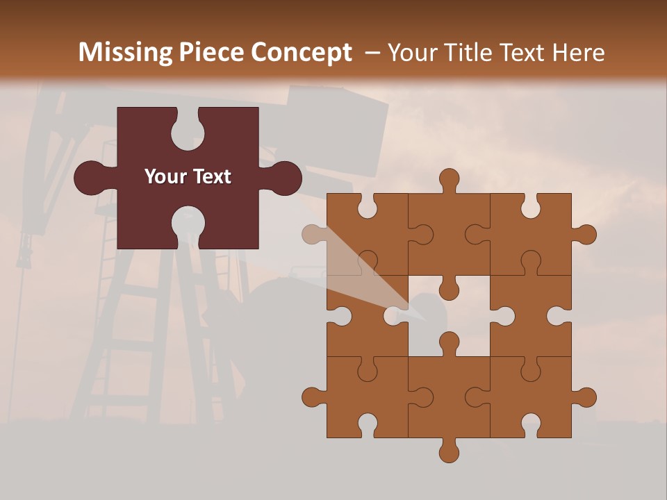 An Oil Pump In The Middle Of A Field PowerPoint Template