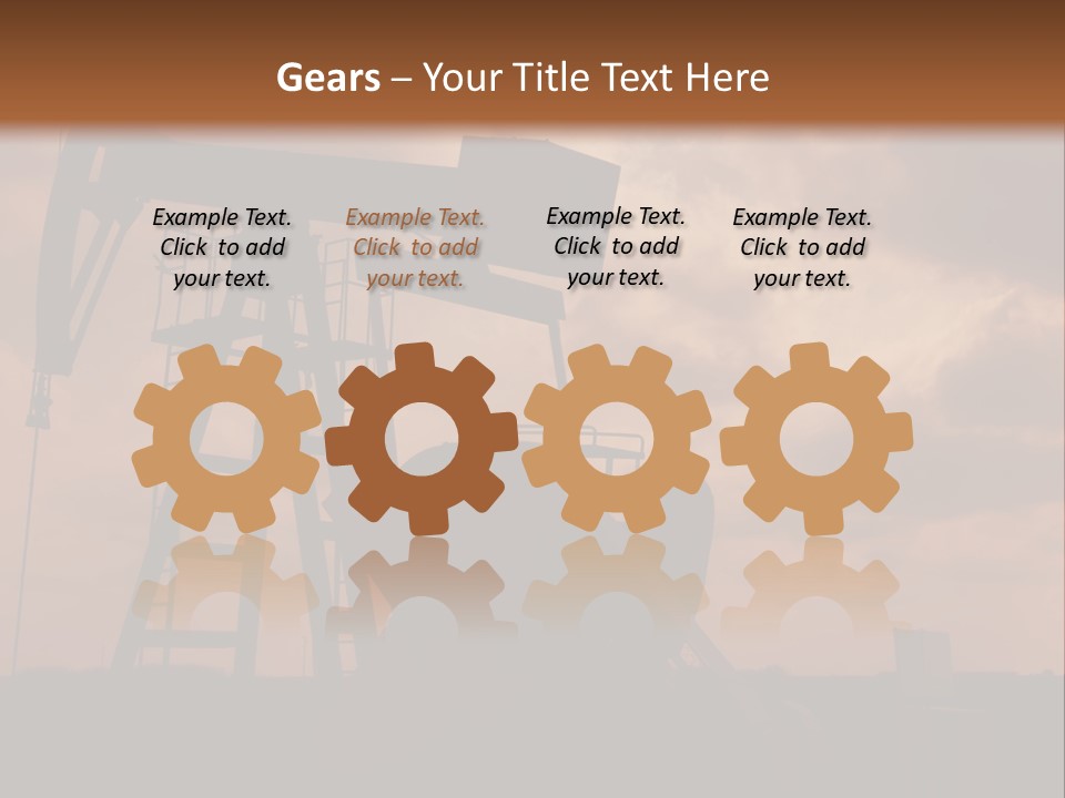 An Oil Pump In The Middle Of A Field PowerPoint Template