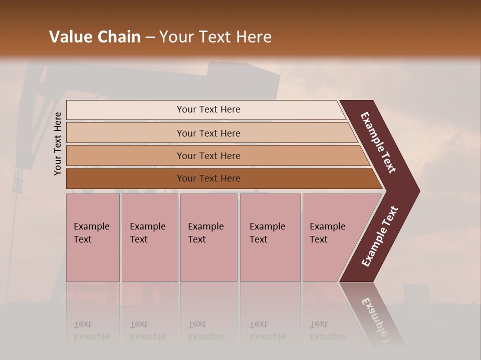 An Oil Pump In The Middle Of A Field PowerPoint Template