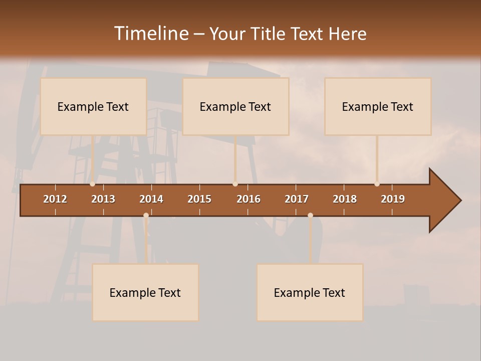 An Oil Pump In The Middle Of A Field PowerPoint Template