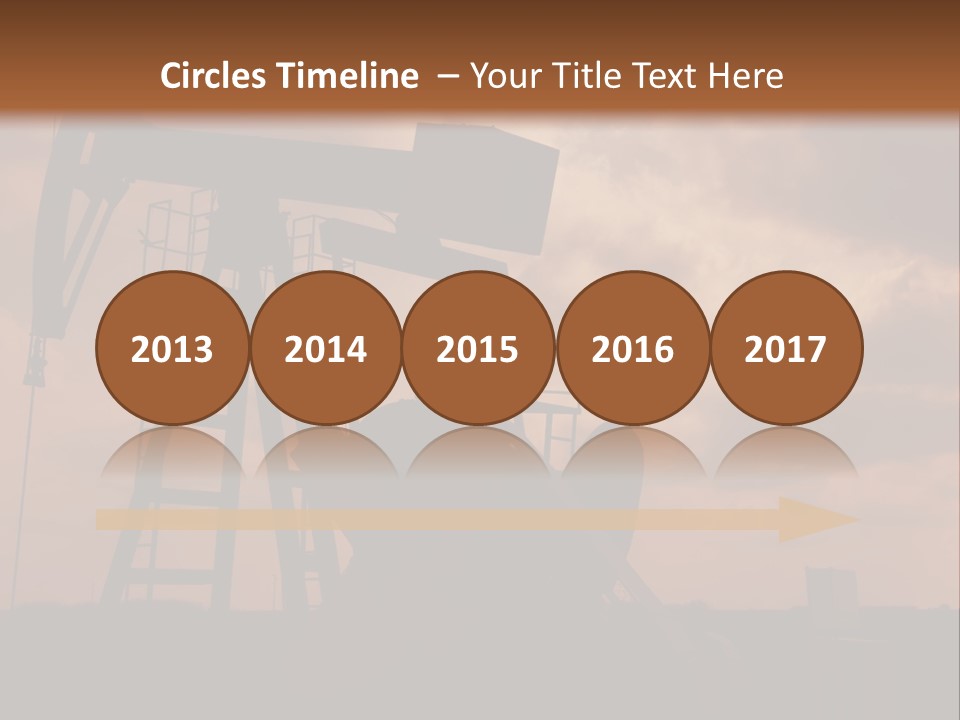 An Oil Pump In The Middle Of A Field PowerPoint Template