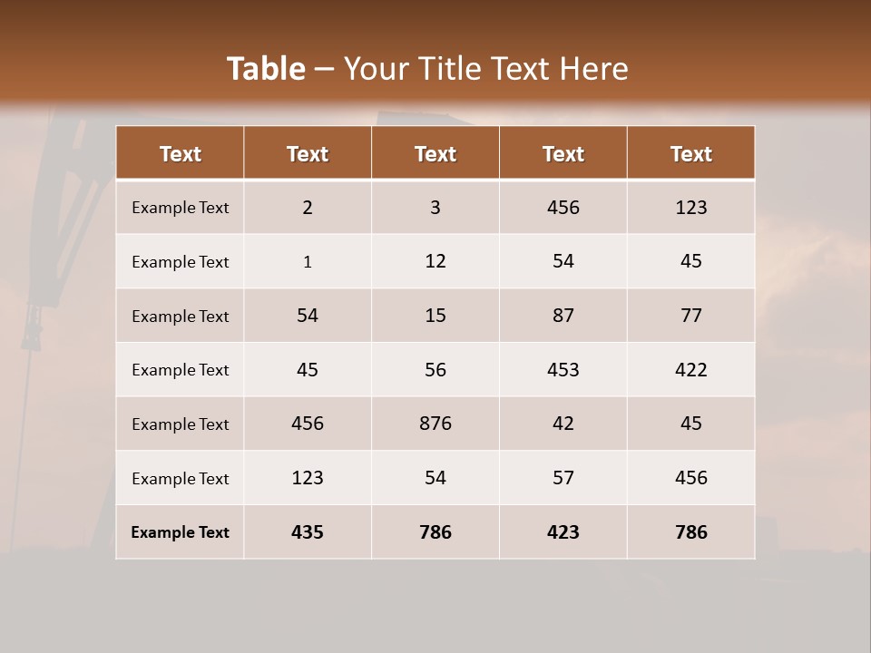 An Oil Pump In The Middle Of A Field PowerPoint Template