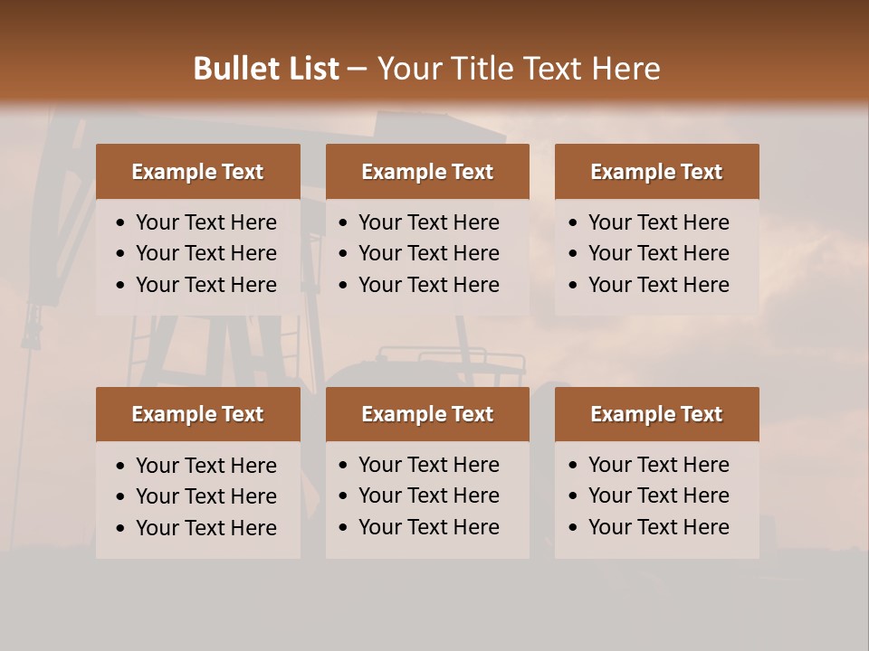 An Oil Pump In The Middle Of A Field PowerPoint Template