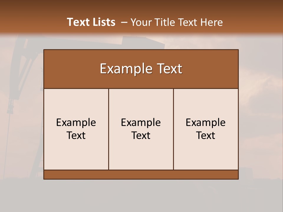 An Oil Pump In The Middle Of A Field PowerPoint Template