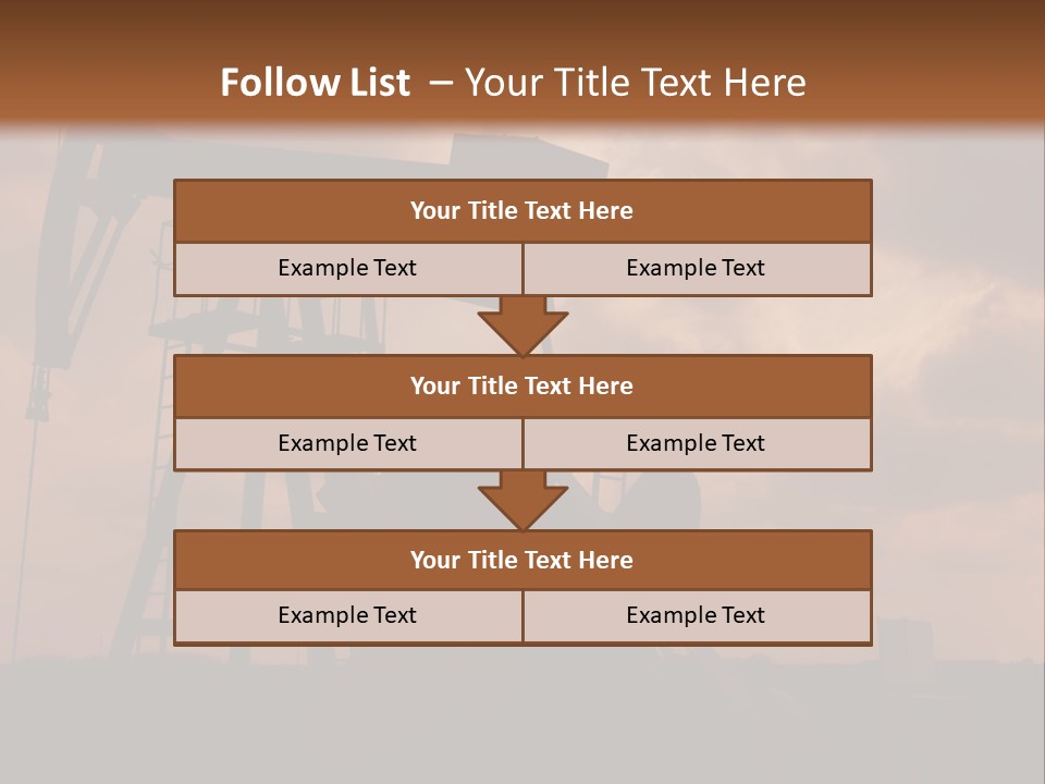 An Oil Pump In The Middle Of A Field PowerPoint Template
