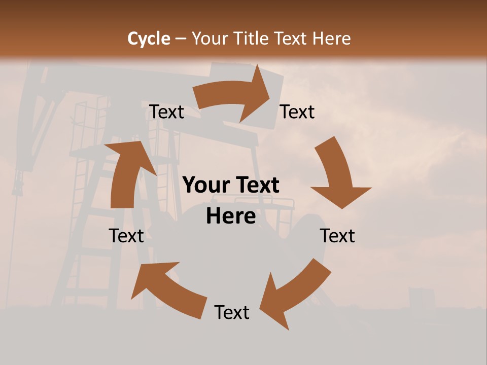 An Oil Pump In The Middle Of A Field PowerPoint Template