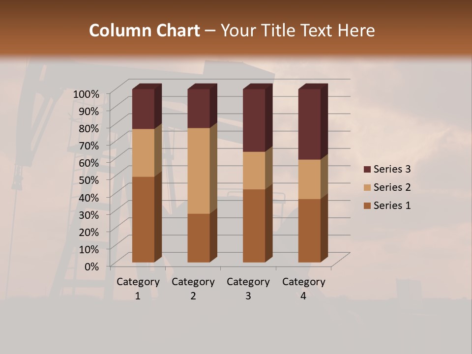 An Oil Pump In The Middle Of A Field PowerPoint Template