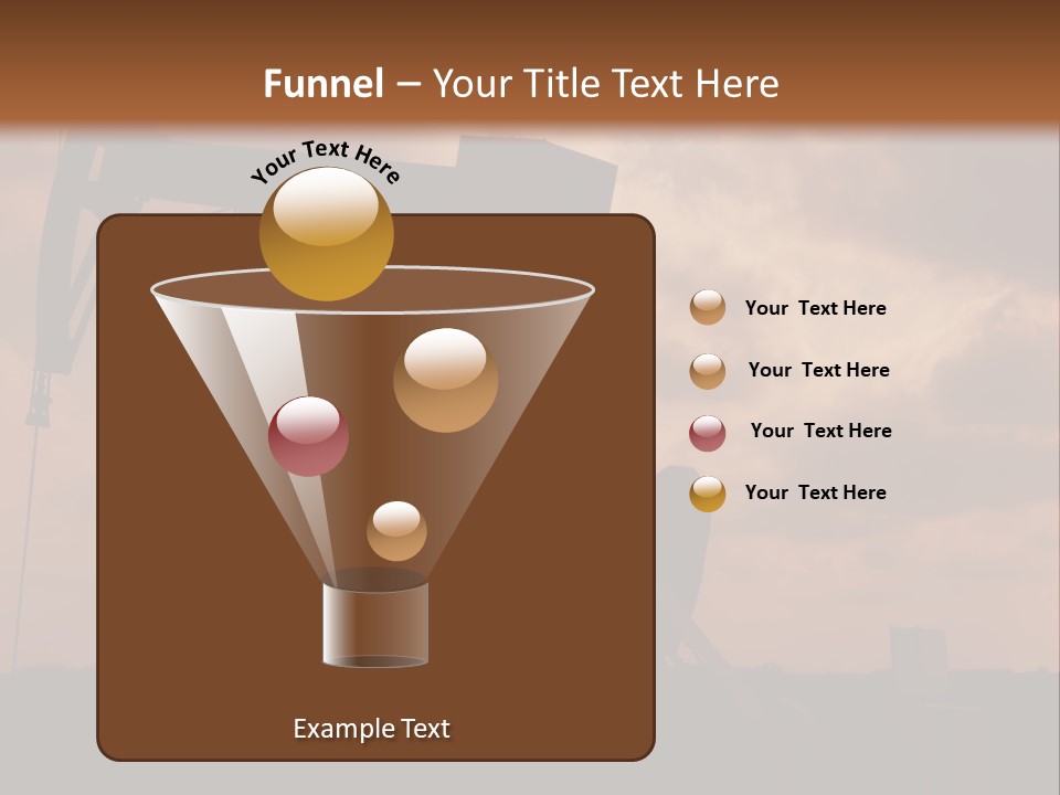 An Oil Pump In The Middle Of A Field PowerPoint Template