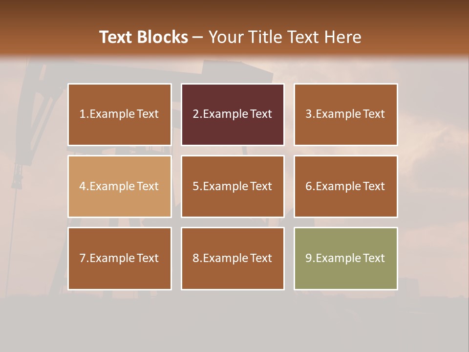 An Oil Pump In The Middle Of A Field PowerPoint Template