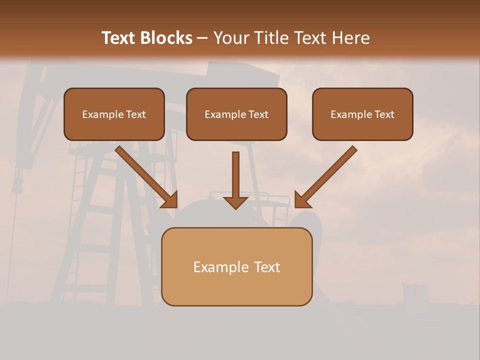 An Oil Pump In The Middle Of A Field PowerPoint Template