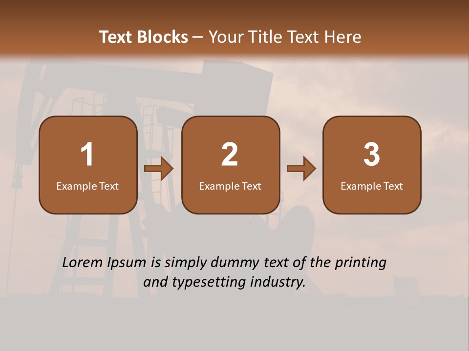An Oil Pump In The Middle Of A Field PowerPoint Template