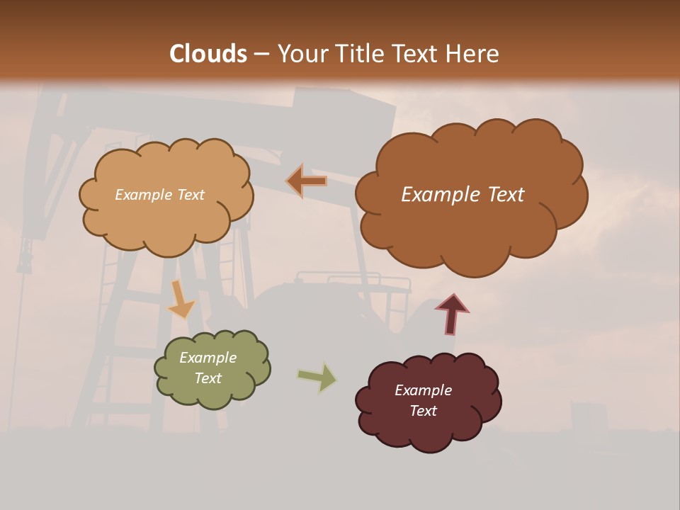 An Oil Pump In The Middle Of A Field PowerPoint Template
