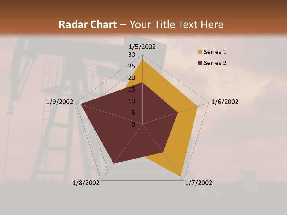 An Oil Pump In The Middle Of A Field PowerPoint Template