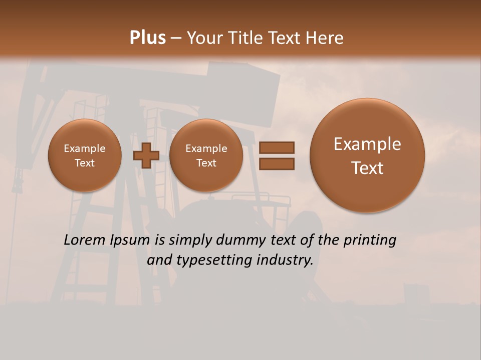 An Oil Pump In The Middle Of A Field PowerPoint Template