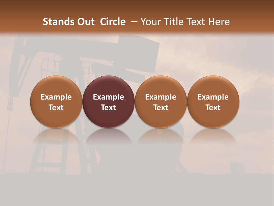 An Oil Pump In The Middle Of A Field PowerPoint Template