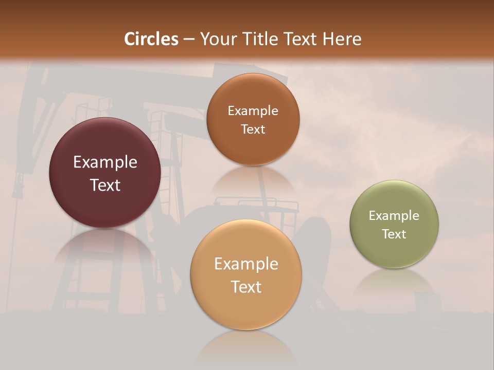 An Oil Pump In The Middle Of A Field PowerPoint Template
