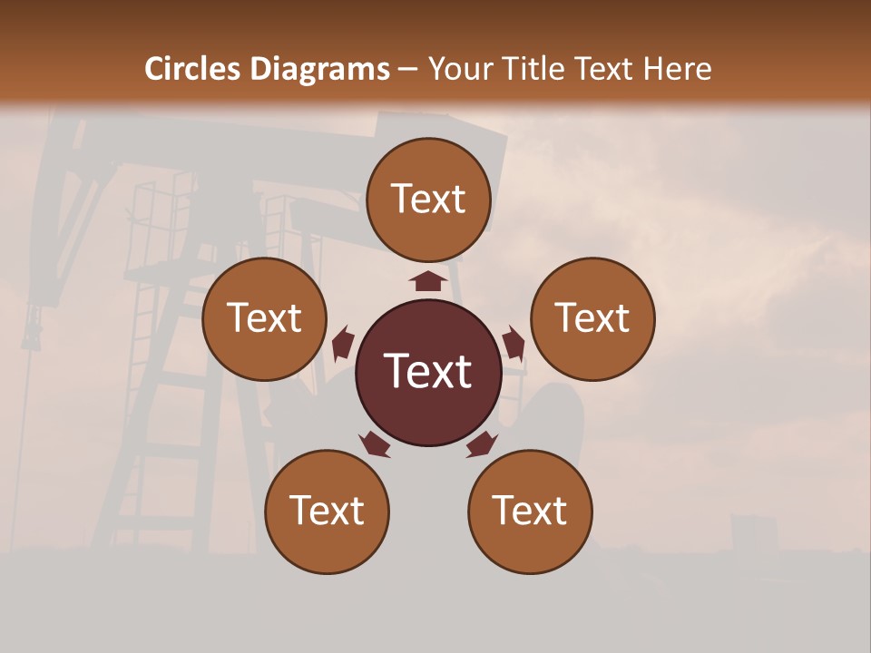 An Oil Pump In The Middle Of A Field PowerPoint Template