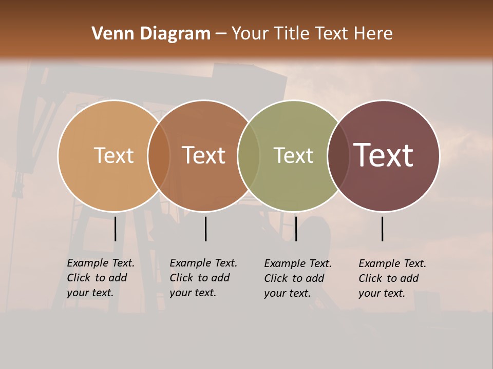 An Oil Pump In The Middle Of A Field PowerPoint Template