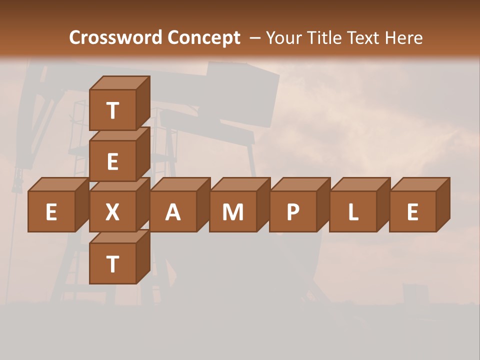 An Oil Pump In The Middle Of A Field PowerPoint Template