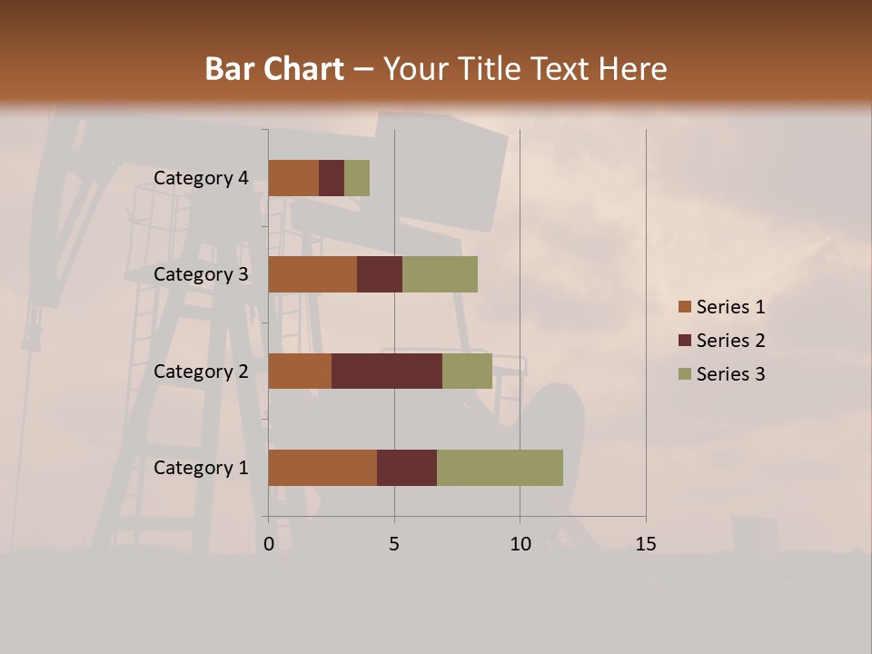 An Oil Pump In The Middle Of A Field PowerPoint Template
