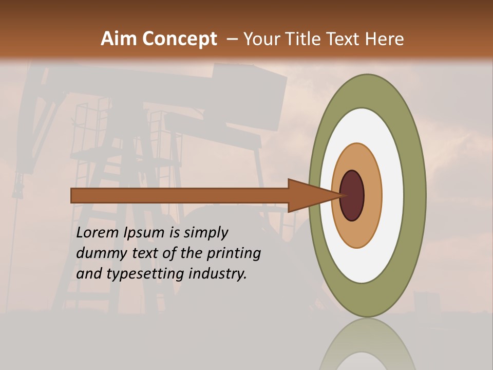 An Oil Pump In The Middle Of A Field PowerPoint Template
