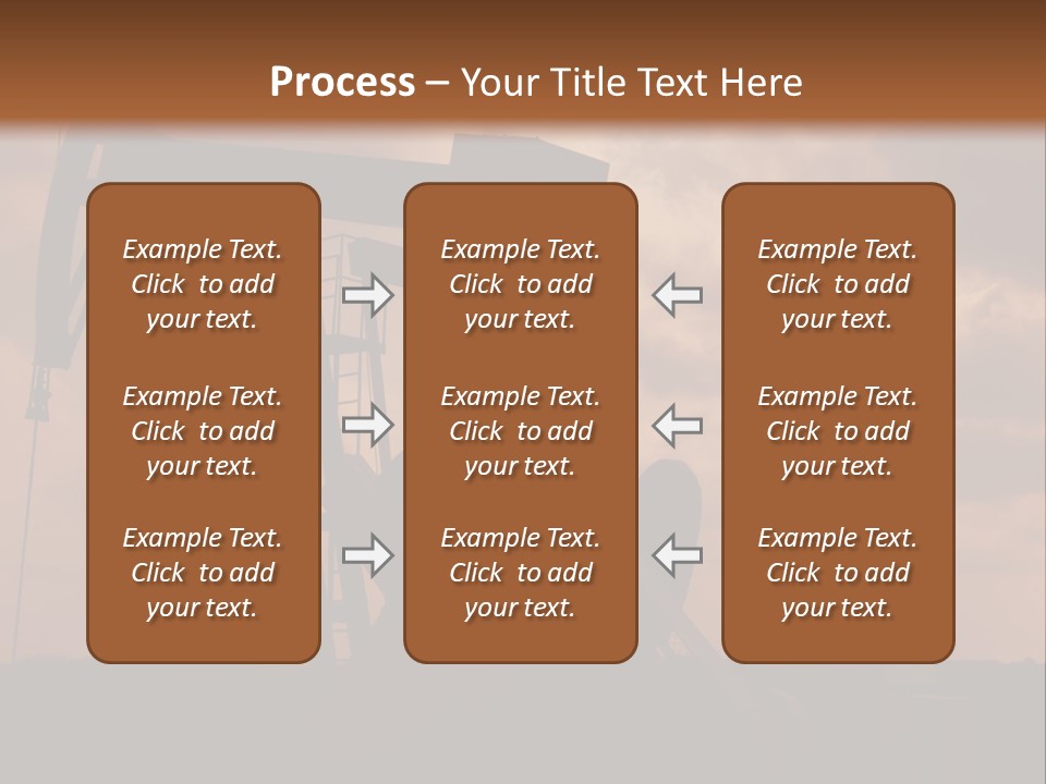 An Oil Pump In The Middle Of A Field PowerPoint Template