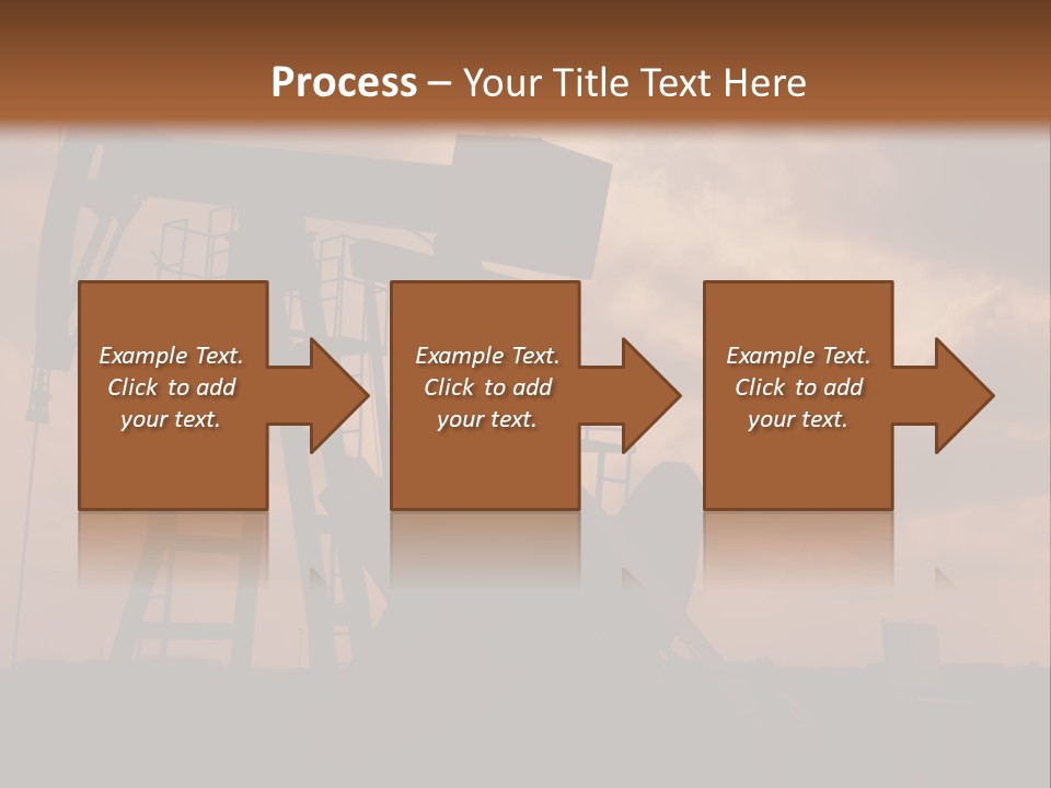 An Oil Pump In The Middle Of A Field PowerPoint Template