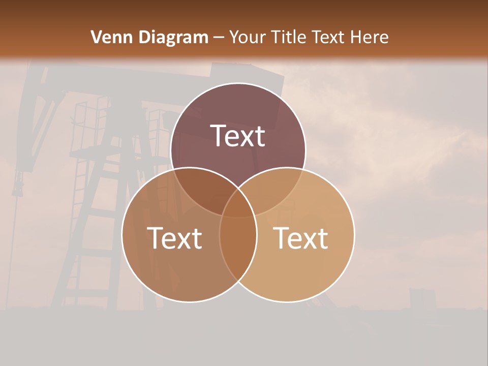 An Oil Pump In The Middle Of A Field PowerPoint Template