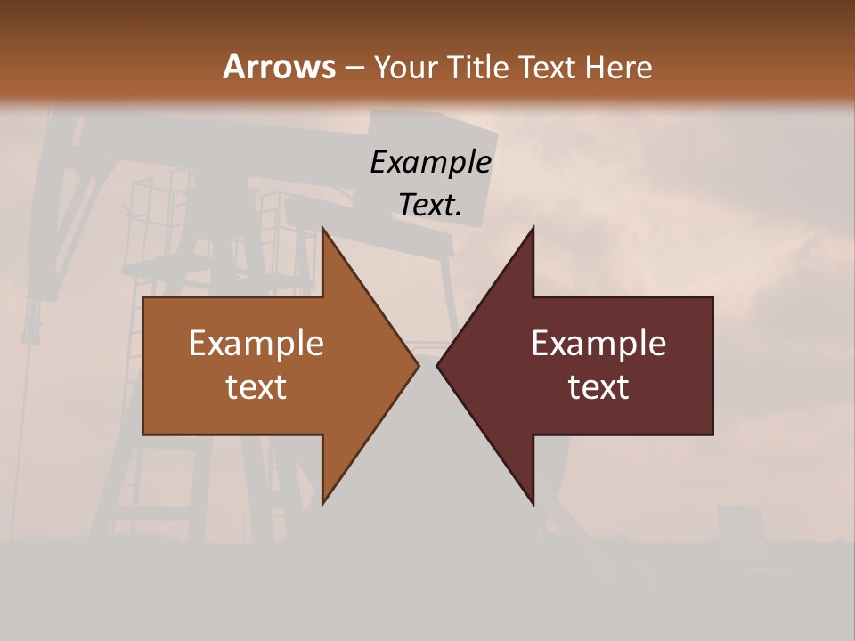 An Oil Pump In The Middle Of A Field PowerPoint Template