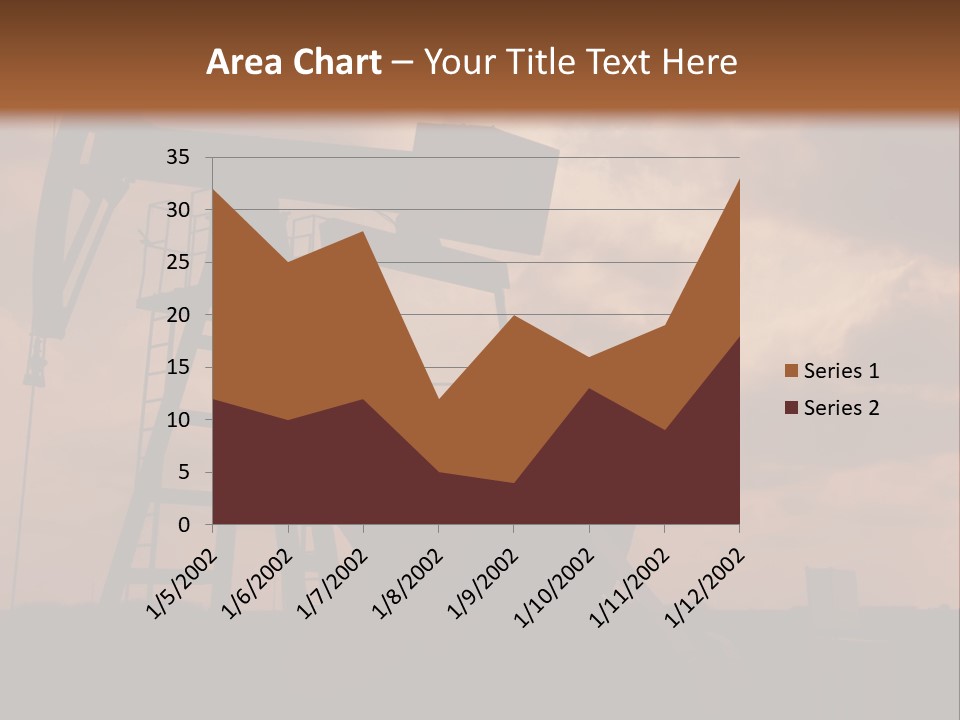 An Oil Pump In The Middle Of A Field PowerPoint Template