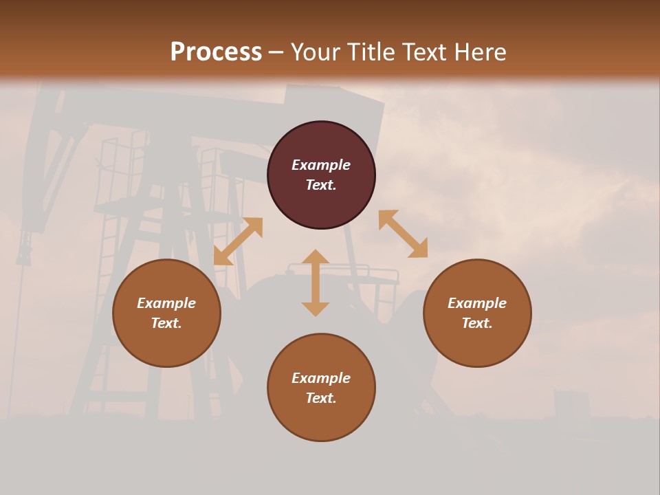 An Oil Pump In The Middle Of A Field PowerPoint Template