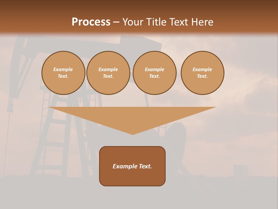 An Oil Pump In The Middle Of A Field PowerPoint Template