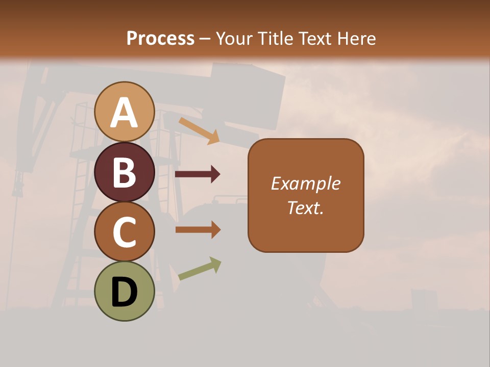 An Oil Pump In The Middle Of A Field PowerPoint Template