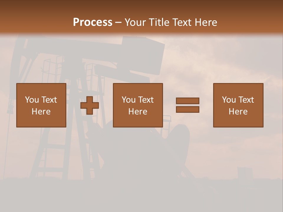 An Oil Pump In The Middle Of A Field PowerPoint Template