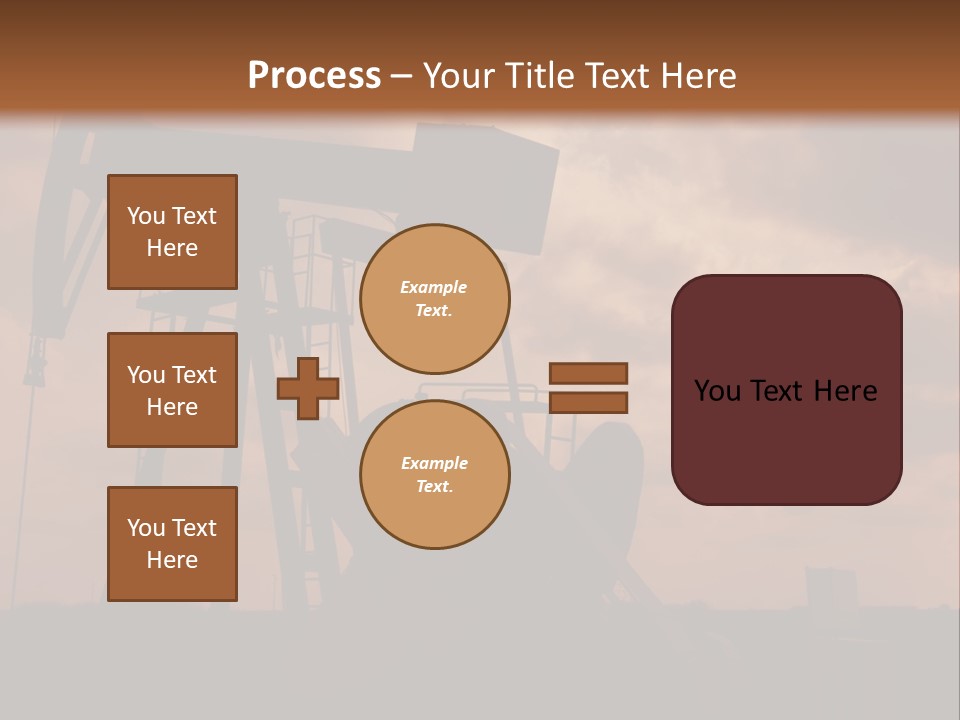 An Oil Pump In The Middle Of A Field PowerPoint Template