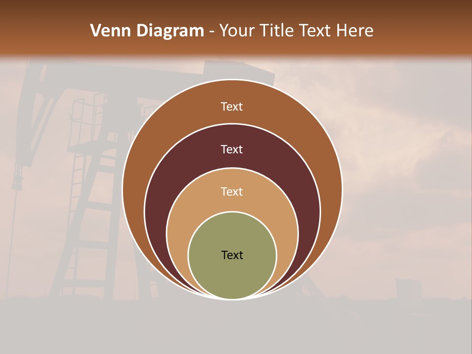 An Oil Pump In The Middle Of A Field PowerPoint Template