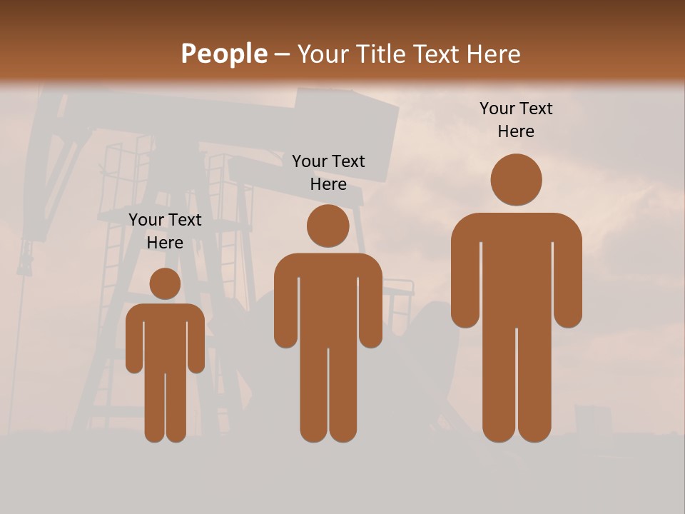 An Oil Pump In The Middle Of A Field PowerPoint Template