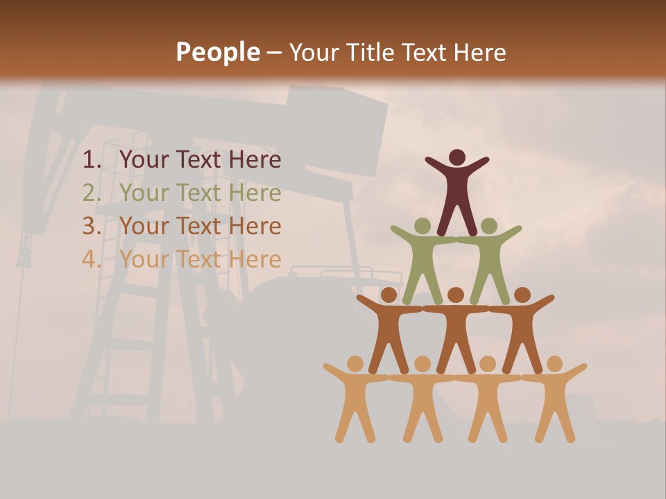 An Oil Pump In The Middle Of A Field PowerPoint Template