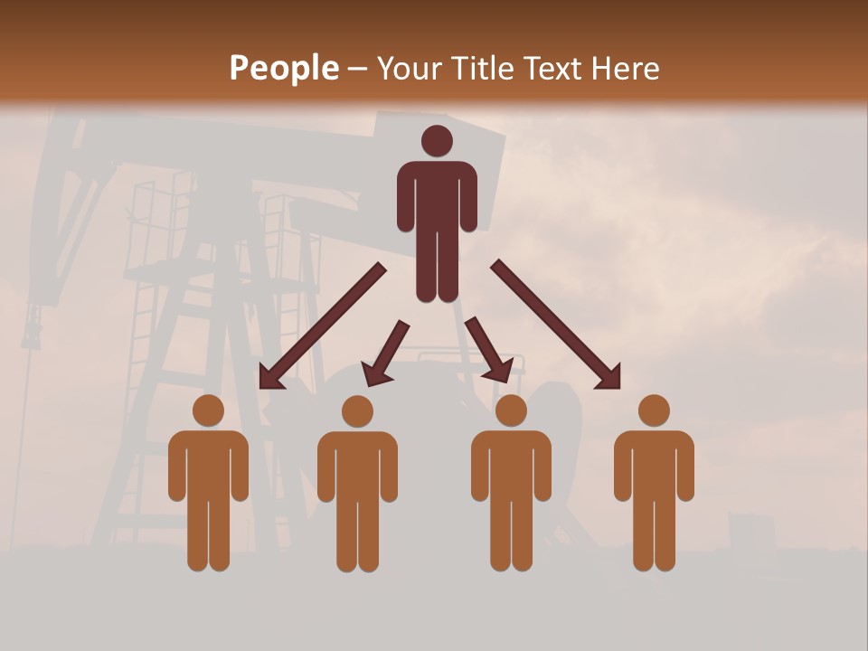 An Oil Pump In The Middle Of A Field PowerPoint Template