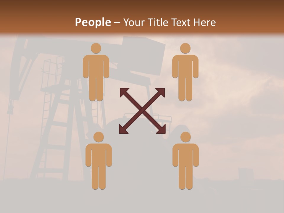 An Oil Pump In The Middle Of A Field PowerPoint Template