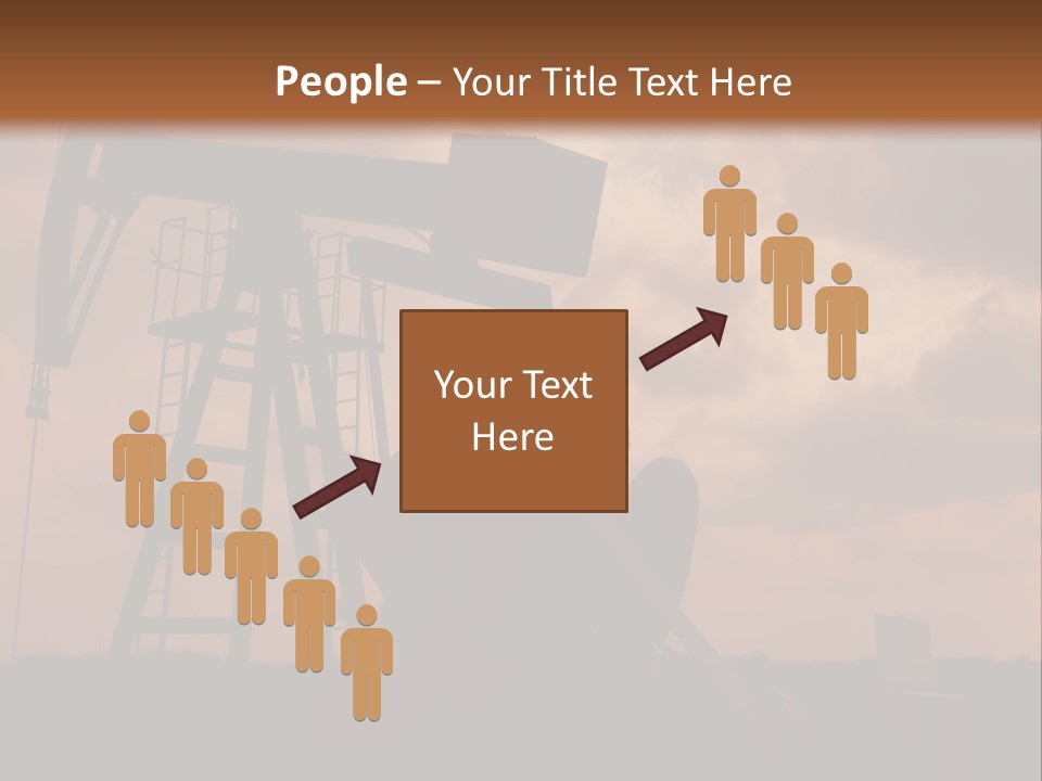 An Oil Pump In The Middle Of A Field PowerPoint Template