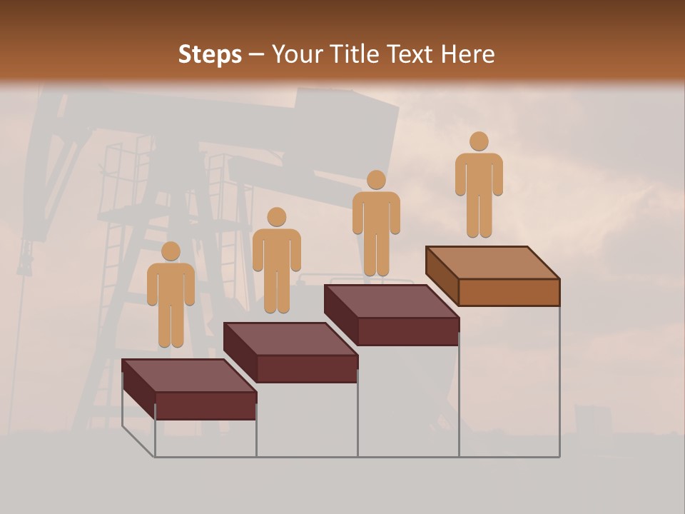 An Oil Pump In The Middle Of A Field PowerPoint Template