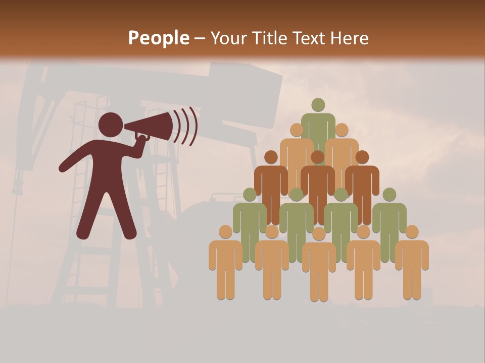 An Oil Pump In The Middle Of A Field PowerPoint Template