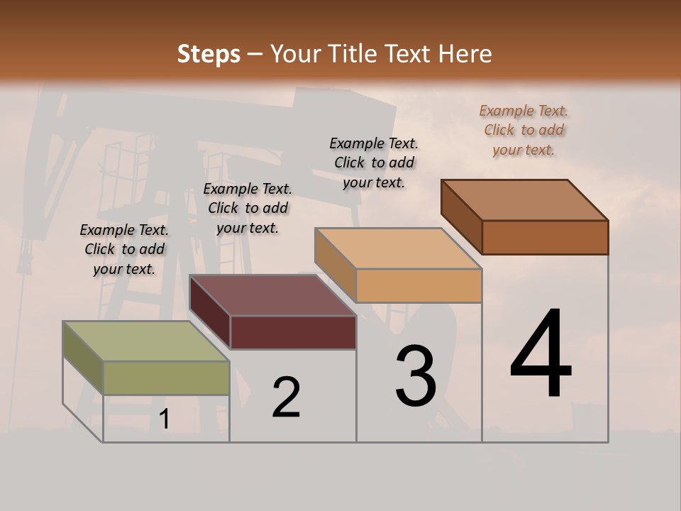 An Oil Pump In The Middle Of A Field PowerPoint Template