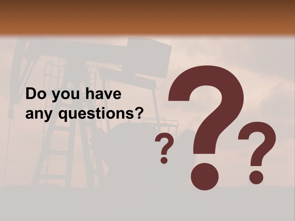 An Oil Pump In The Middle Of A Field PowerPoint Template
