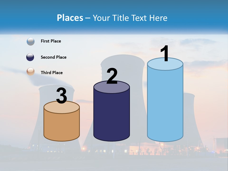 A Power Plant With Smoke Coming Out Of It PowerPoint Template
