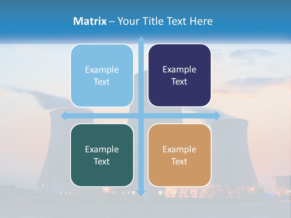 A Power Plant With Smoke Coming Out Of It PowerPoint Template